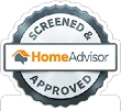 HomeAdvisor Screened and Approved badge.