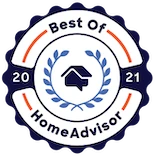 HomeAdvisor best of 2021 badge.
