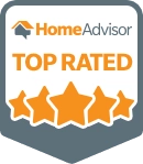 HomeAdvisor Top Rated badge.