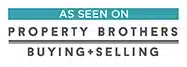 A text graphic that reads As Seen on Property Brothers Buying and Selling.