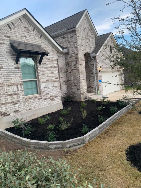 Stone Bed Borders in Cedar Park