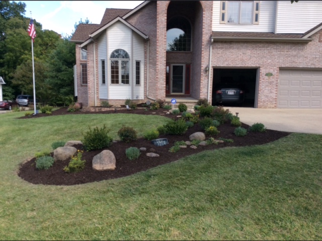 Fresh planter and front of house
