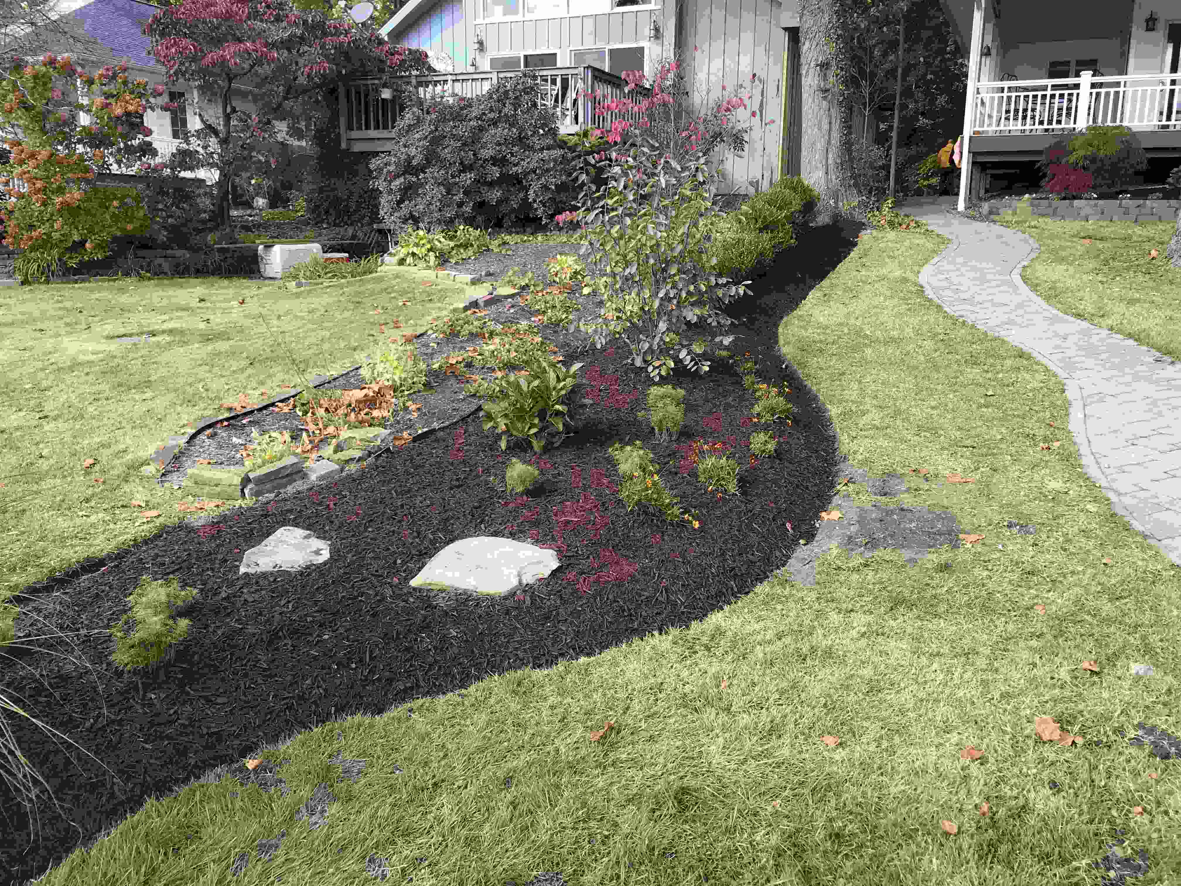 Fresh planter and walkway 