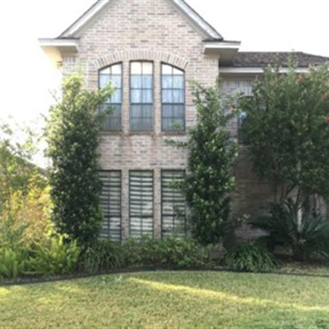 House surrounded by trees and garden