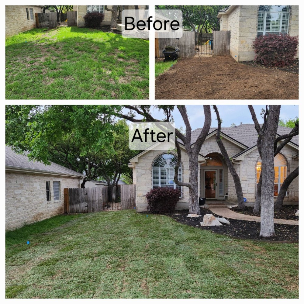 A lush, green lawn with uniform grass coverage, neatly trimmed edges, and no visible weeds