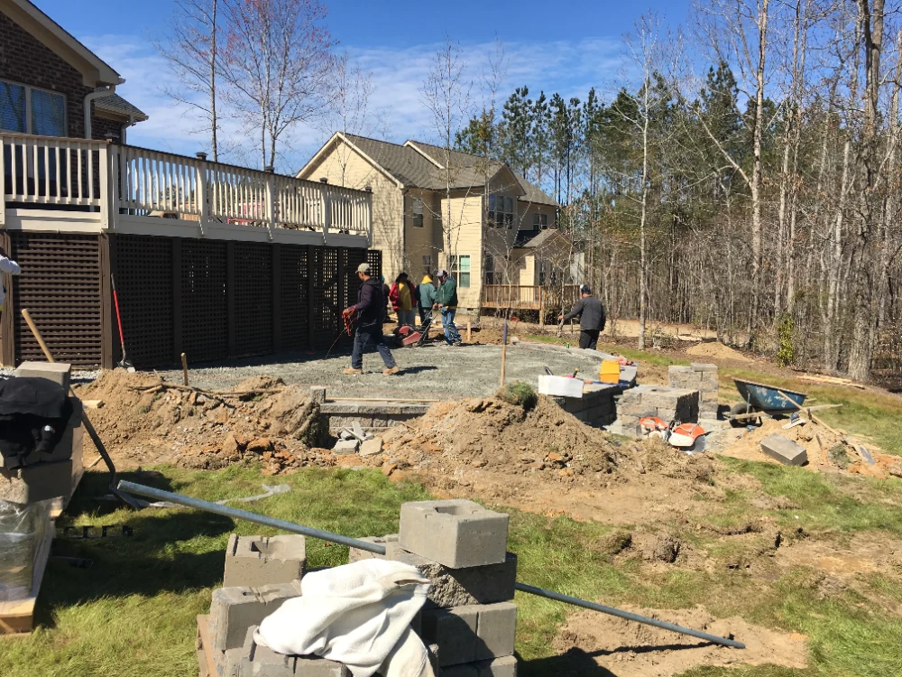 Yard work job site