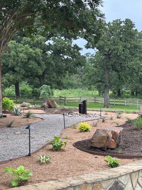 rock and fountain