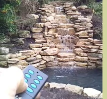 Remote control waterfall