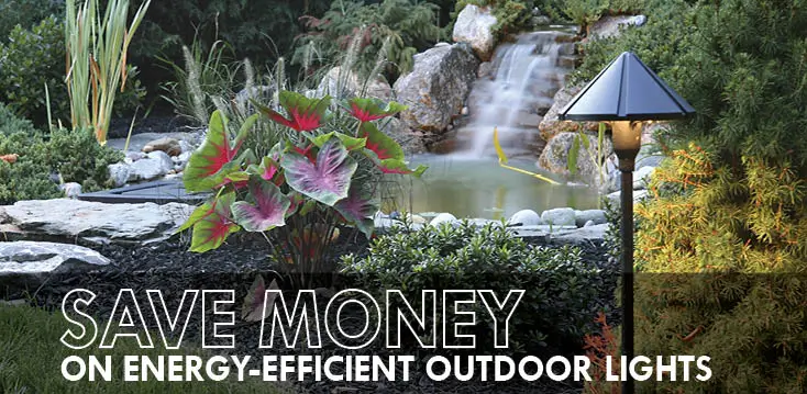Save money on energy efficient outdoor lighting blog banner