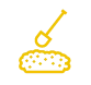 shovel with dirt icon