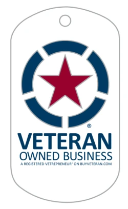Veteran owned business badge.