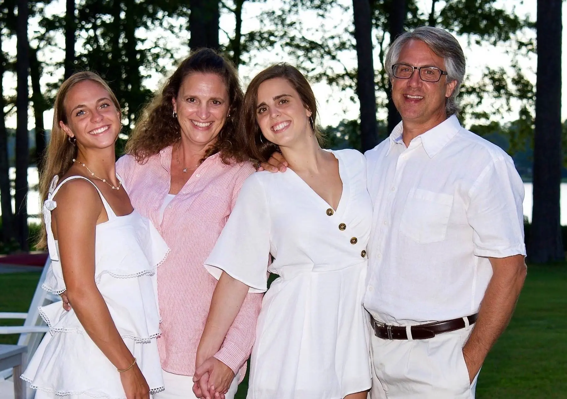 Todd Antonick pictured alongside his wife and two daughters.